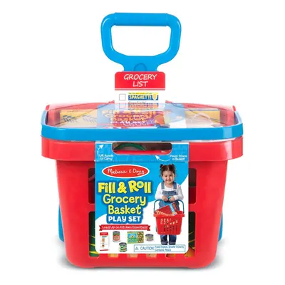 Melissa and Doug Fill & Roll Grocery Basket Play Set