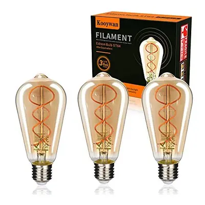 LED Bulb E27 Vintage Edison Light Screw Cap 4W(40W Equivalent) Dimmable 2700K Warm White,Squirre