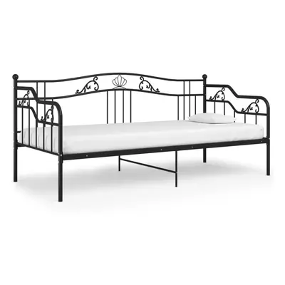 vidaXL Sofa Bed Frame Black Metal for Day Sleeping Sleepover Guest Resting