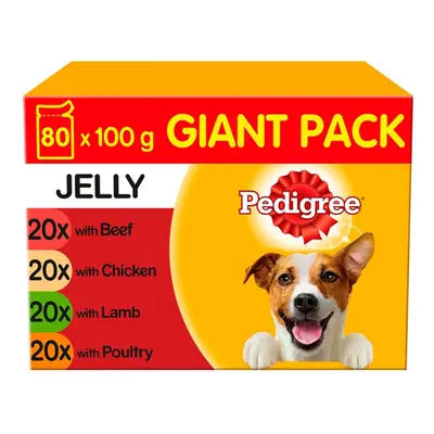 Pedigree Dog Pouches Mixed Selection In Jelly x 100g Mega Pack