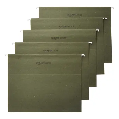 Amazon Basics Hanging Organizer File Folder Letter Size Green - Pack of