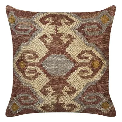 Jute Cushion Geometric Pattern x cm Multicolour URPAD