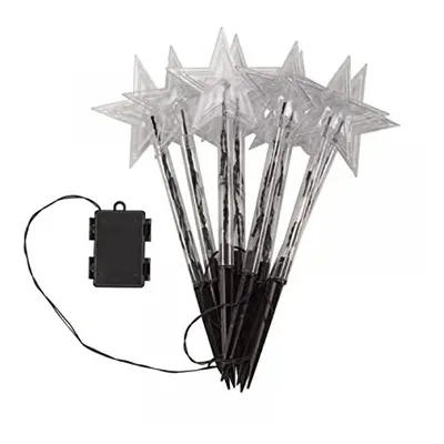 Set of Star DÃ©cor Stakes Light Up 35cm Garden Path Patio LEDs Outdoor