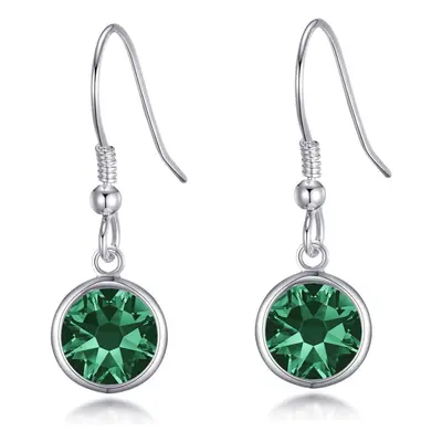 Green Crystal Drop Earrings Created with Swarovski Crystals