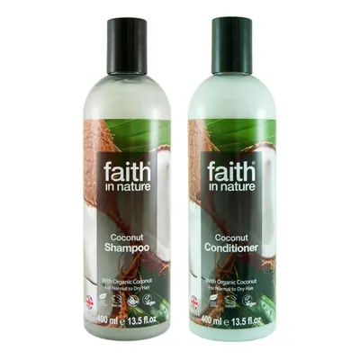 Faith In Nature Coconut Shampoo 400ml & Conditioner 400ml Duo