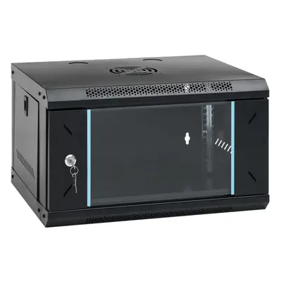 (black, x x mm) vidaXL 9U Wall Mounted Network Cabinet Home Server Rack Data Cabinet 19" IP20