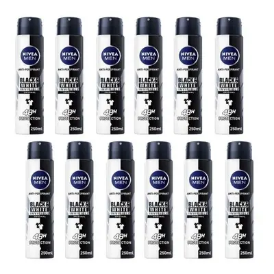 NIVEA MEN Invisible for Black & White Original Anti-Perspirant Deodorant Spray (250ml), 0% Alcoh