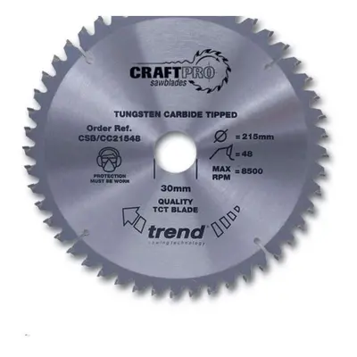 Trend CSB/CC21560 TCT saw blade crosscut 215mm x teeth x 30mm