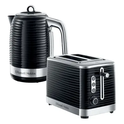 Russell Hobbs Inspire Slice Toaster & Kettle Set, Black