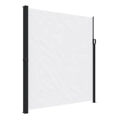 (white, x cm) vidaXL Retractable Side Awning Outdoor Privacy Screen Balcony Sunshade Shelter