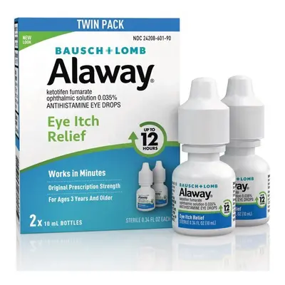 Alaway Antihistamine Eye Drops(Ketotifen Fumarate Ophthalmic Solution 0.035%)from Bausch + Lomb 