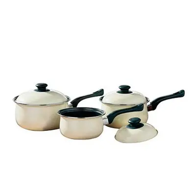 3Pc Belly Pan Set, Cream