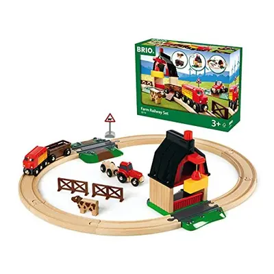 BRIO World Farm Railway Set Kids Age Years Up - Compatible With Most BRIO Trains And Accessories