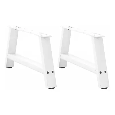 (white, x (30-31) cm) vidaXL Coffee Table Legs A-Shaped Desk Legs Metal Bar Stand DIY pcs Steel