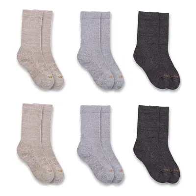 Carhartt Kids' Lightweight Crew Sock Pack Assorted Multi Medium