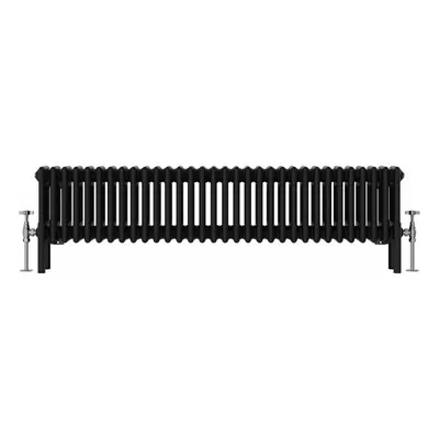 (300x1460mm, Black) NRG Traditional Cast Iron Style Style Radiator Four Column Designer Bathroom