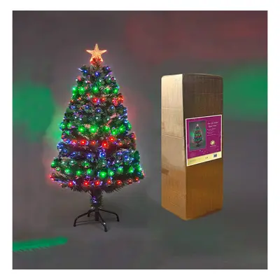 (4Ft) Multicolour Modes Fibre Optic Christmas Tree LED Pre-Lit