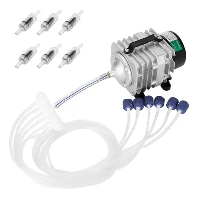 (silver) Commercial Air Pump 45w Single Outlet Valve Manifold For Aquarium Fish Tank