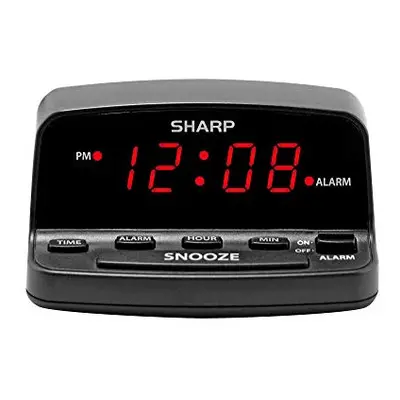 SHARP Digital Alarm Clock with Keyboard Style Controls