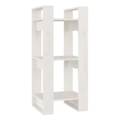 (white) vidaXL Solid Wood Pine Book Cabinet/Room Divider Storage Shelf Multi Colours