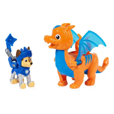 Paw Patrol Rescue Knights chase and Dragon Draco Action Figures Set