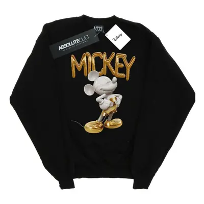 (XL, Black) Disney Womens/Ladies Mickey Mouse Gold Statue Sweatshirt