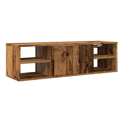 (old wood) vidaXL Wall Shelf Wall-Mounted Shelf Storage Display Rack Engineered Wood