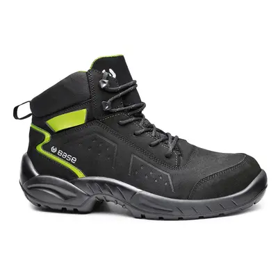 (Black/Green, UK 10) Base Chester Top Safety Boots S3 SRC