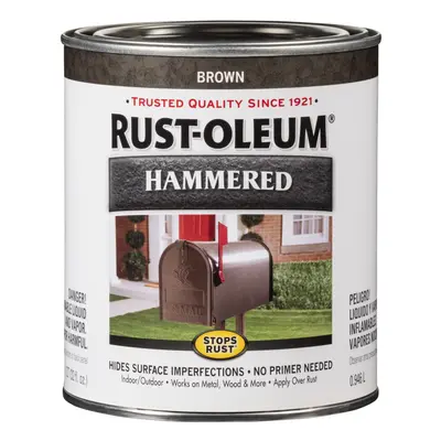 Rust-Oleum Stops Rust Hammered Finish Paint Quart Brown Fl Oz (Pack of 1)