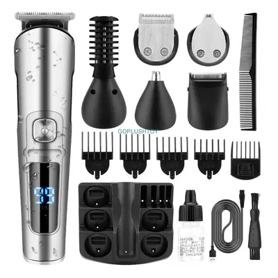 11-in-1 Mens Hair Clippers Cordless Electric Beard Trimmer Shaver Set