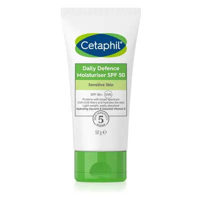 Cetaphil Daily Defence Face Moisturiser, SPF 50+ Day Cream With Glycerin, 50g, Sunscreen For All