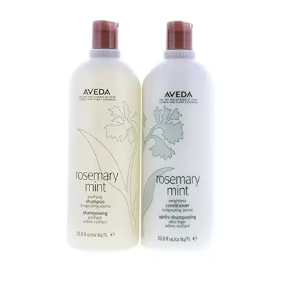 Aveda Rosemary Mint Shampoo & Conditioner Liter Duo (33.8 OZ EACH)