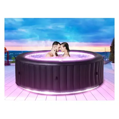 Mspa LED Glow Round Person Aurora Inflatable Hot Tub Portable Pool