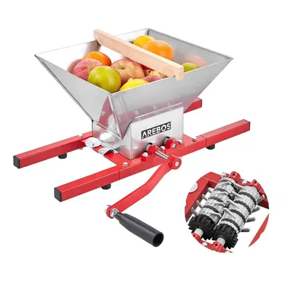 Arebos Fruit Mill 7L | Berry Mill Fruit Press | Fruit Chopper with Hand Crank | Grape Mill with 