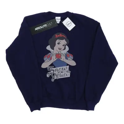 (L, Navy Blue) Disney Princess Womens/Ladies Snow White Apple Sweatshirt