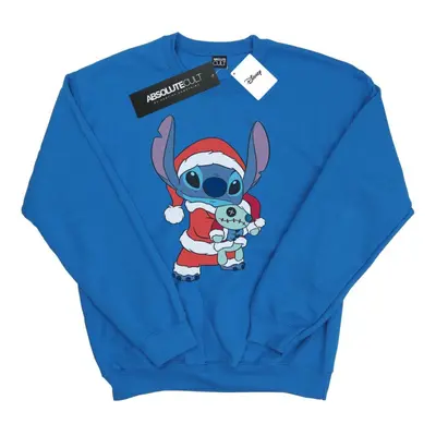 (M, Royal Blue) Disney Mens Lilo And Stitch Stitch Christmas Sweatshirt