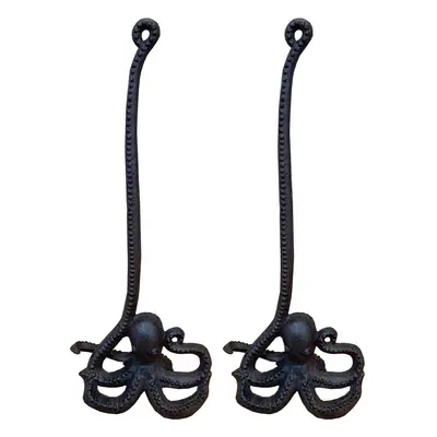 Octopus Loo Roll Holder in Cast Iron (Set of 2)