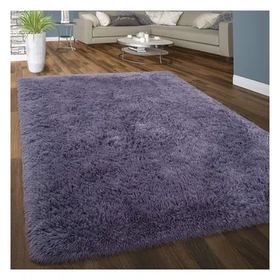 (Purple Grey, 200x300cm) Fluffy Rugs Large Shaggy Rug Bedroom Living Room Anti Slip Soft Carpet 