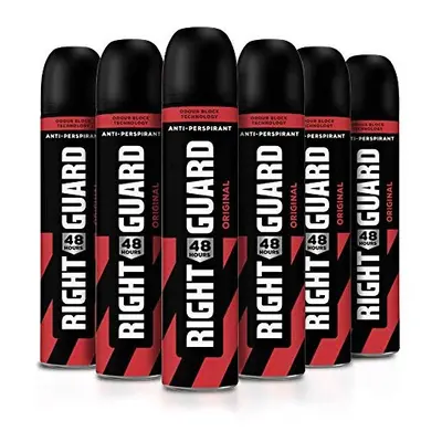 Right Guard Mens Deodorant, Total Defence Original Hours High-Performance Anti-Perspirant Spray 