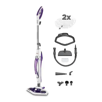 Polti Vaporetto SV440_DOUBLE Steam Mop with Hand Cleaner (UK Version), Vaporforce Brush, Kills a