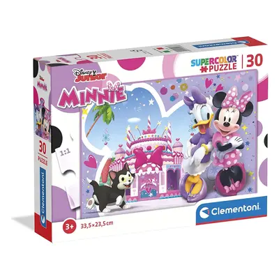 Clementoni Disney Minnie Supercolor Minnie-30 Pieces-Jigsaw Puzzle for Kids Age 3, Multicolored