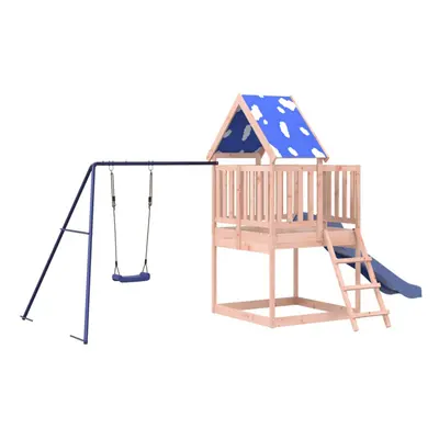 vidaXL Outdoor Playset Garden Playhouse Kids Playground Solid Wood Douglas