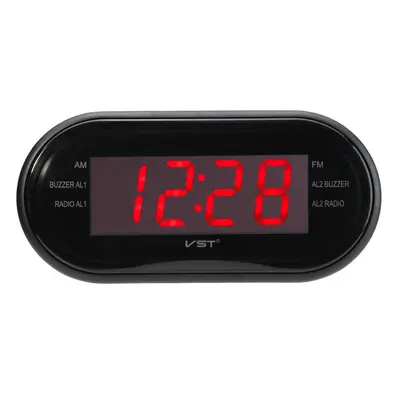 (Red) 1/2" LED Display Alarm Clock Timer AM/FM Radio 24-Hour System Multi-function