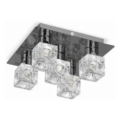 Modern Black Chrome Ice Cube Way Flush Ceiling Spotlight