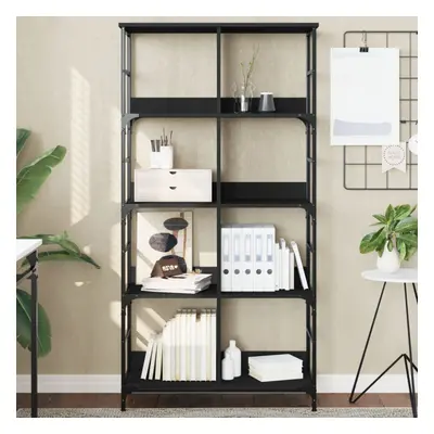 vidaXL Bookshelf Black 78.5x33x153 cm Engineered Wood