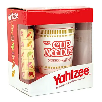 YAHTZEE cup Noodles collectible Yahtzee game Made to Look Like Iconic Ramen Meal with custom Dic