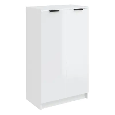 (High gloss white) vidaXL Shoe Cabinet Engineered Wood Hallway Shoe Storage Cupboard Shoe Holder