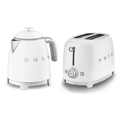 Smeg 50s Style Retro Range Breakfast Set, 0.8L 1400W Mini Kettle & Multi-Functional Control 4-Sl