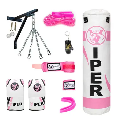 VIPER HEAVY FILLED 4FT PINK LADIES WOMAN PUNCHING 7PC SET