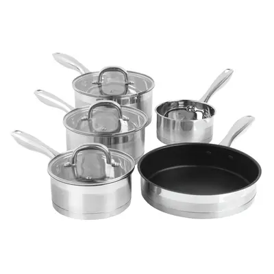 Salter Pan Set Fry Pan Saucepans PC Set Timeless Stainless Steel